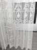 Sheer Modern Rural Style Diamond Shaped Minimalist Embroidery Net Curtain  Window White Embroidered Window 2