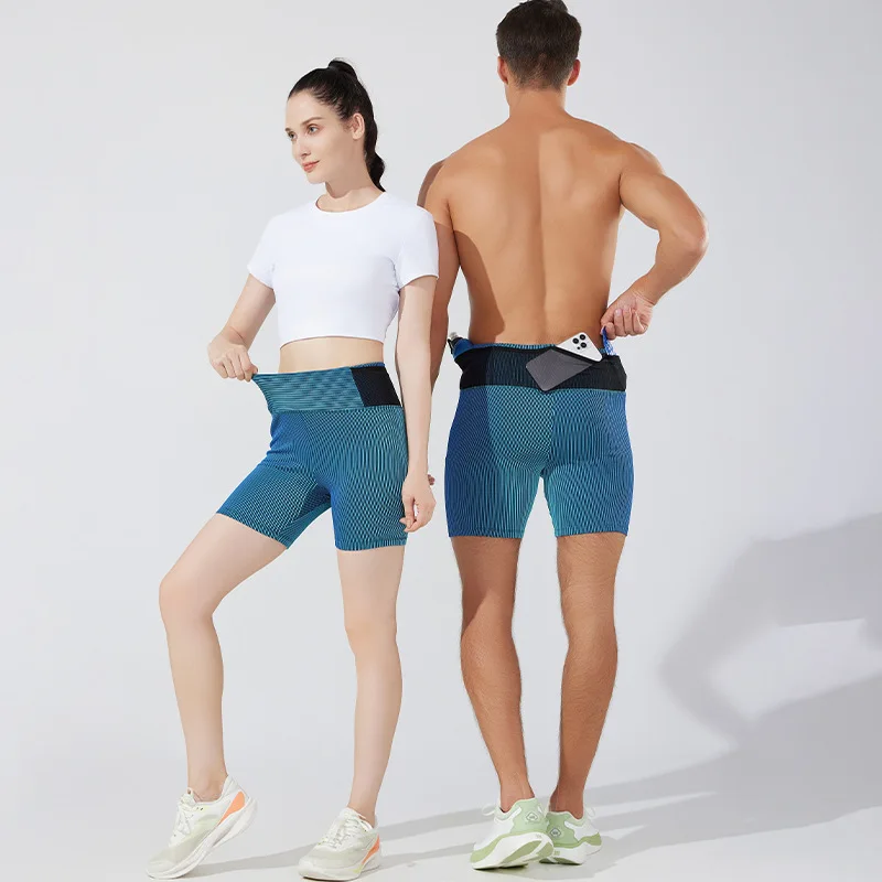 Compression Shorts Gym Man Double Deck Sports Fitness Shorts Male Sportswear Women Yoga Workout Marathon Sporty Running Bodybuilding Shorts