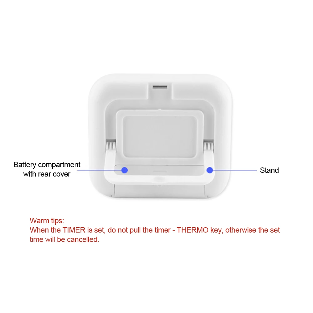 Description Picture 6 of itemTA278 Digital Kitchen Thermometer Timer Stainless Steel Probe Meat BBQ Food Temperature Barbecue Cooking Tools with Alarm