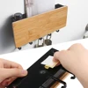 Personalized Text Engraved Customize Bamboo Key Holder Wall-Mounted Storage Keychain Hang Rack Home Decorated Housewarming Gift 5