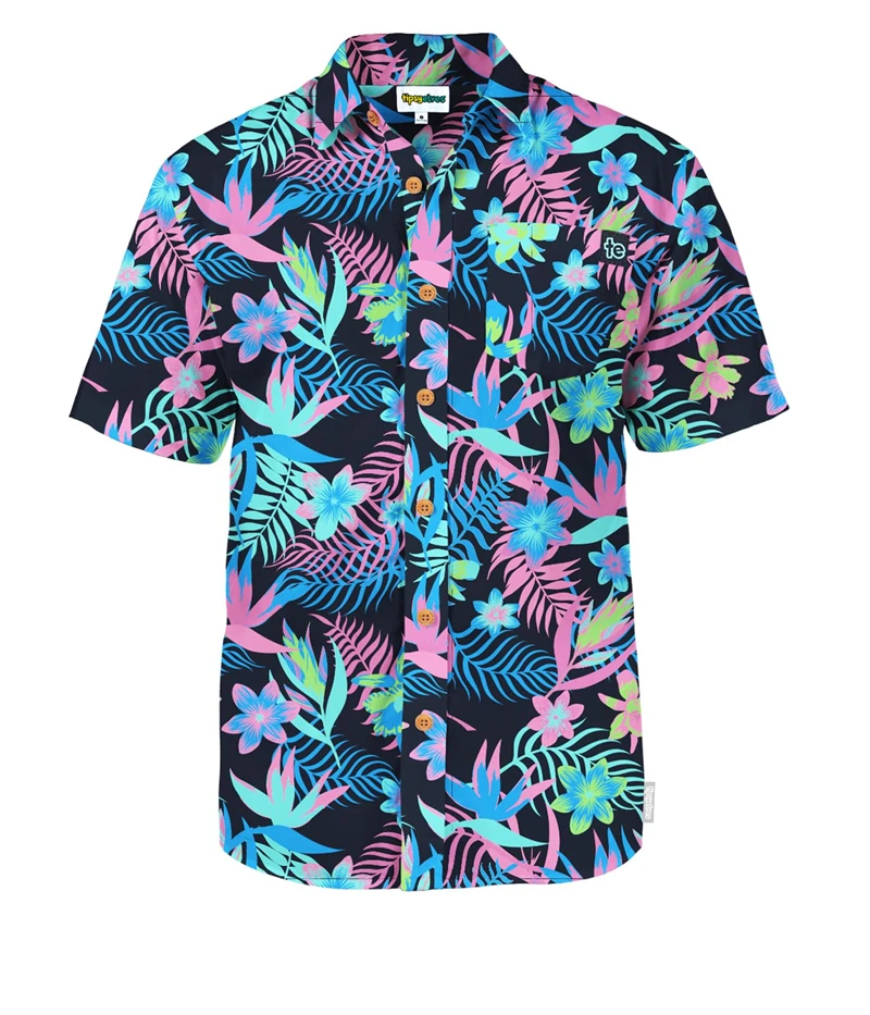 thumbnail image 1 of Camisa hawaiana de gran oferta de verano para hombre, camisas de playa con estampado divertido de hojas de surf en 3D para hombre, blusa genial de gran tamaño, ropa de calle, 1 of 4