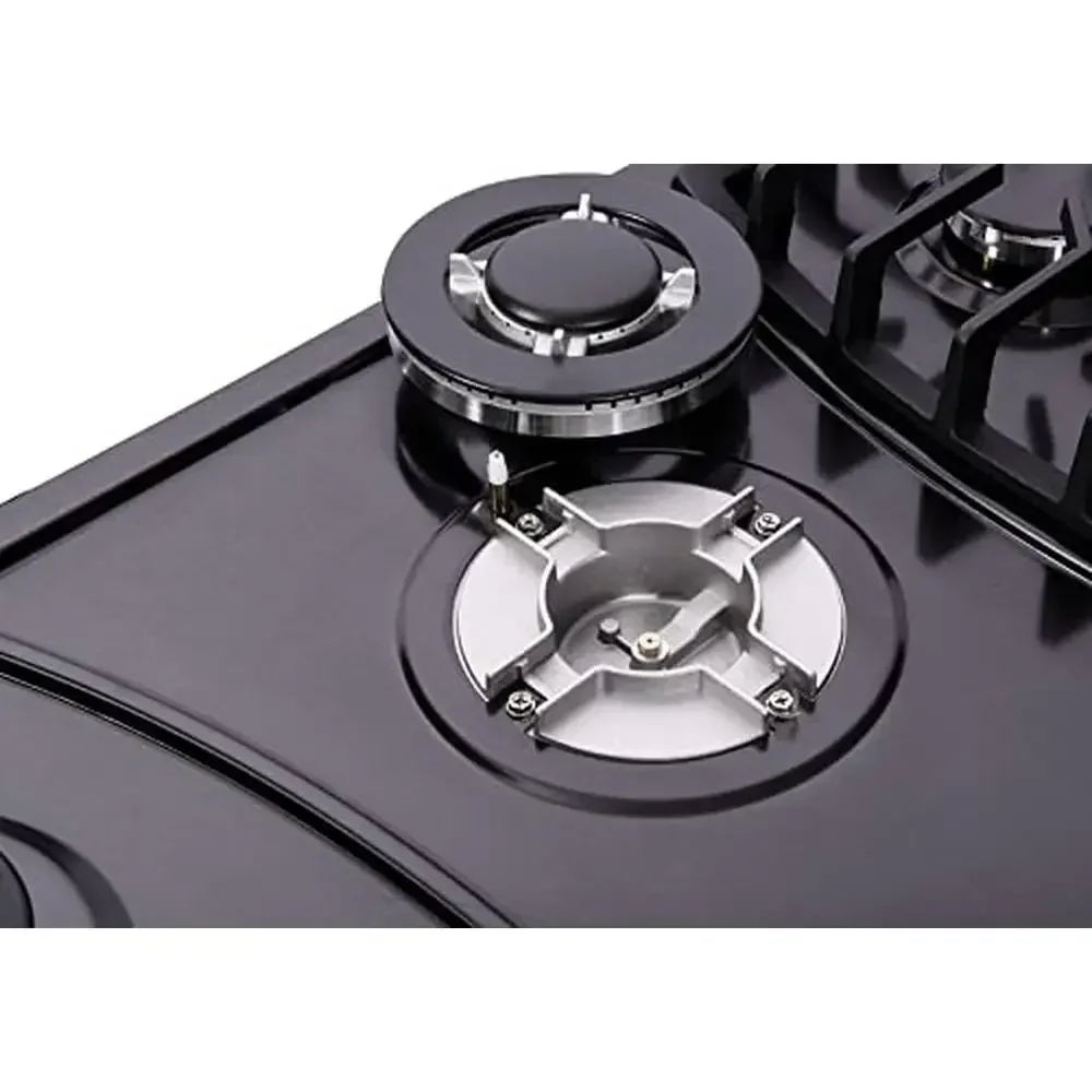 Gas Cooktop Stainless Steel 5 Burners Stovetop NG/LPG Dual Fuel Easy Clean HF57013B 3