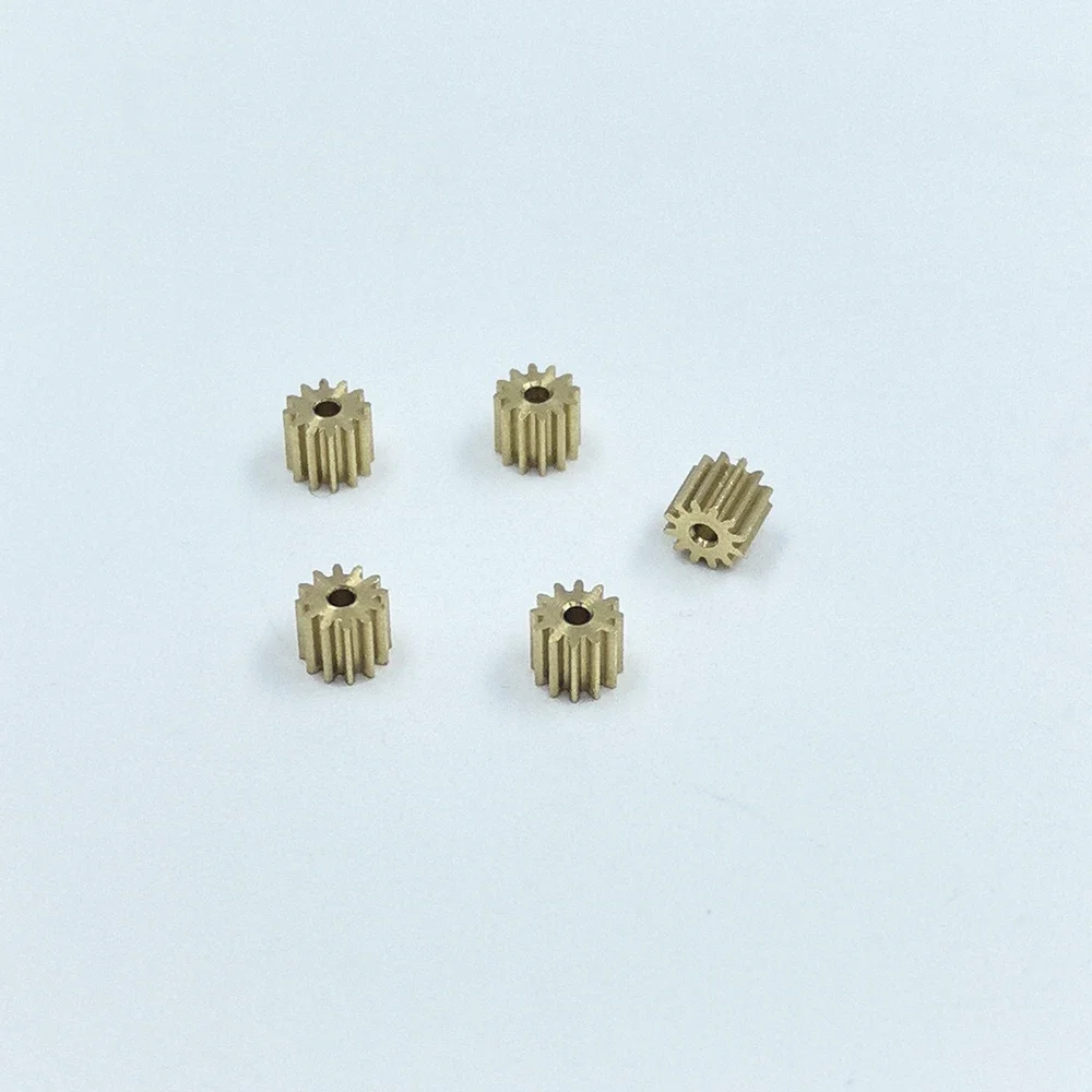 5pcs 0.25 Modulus 9T 10T 11T 12T 20T Teeth Brass Metal Copper Gear For Toy Car Spindle transmission Pinion gear Fit 1mm Shaft