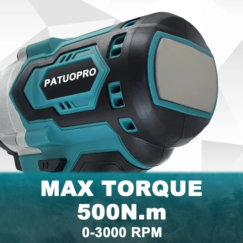 500N.m Brushless Impact Wrench 1/2 Inch Cordless Rechargeable Electric Wrench Home Power Tool For Makita 18V Battery(No Battery） 5