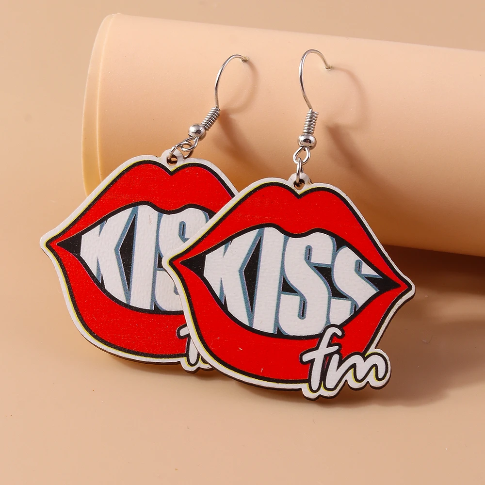 Aihua Kreative Rote Liebe Herz Ohrringe Für Frauen Mädchen Einfache Liebe XOXO Brief Ohrring Valentinstag Schmuck Zubehör – Detail 12