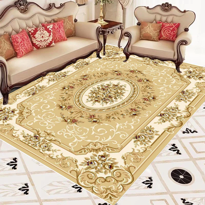 Tapis moderne Mekong argent et moutarde - Tapis Chic