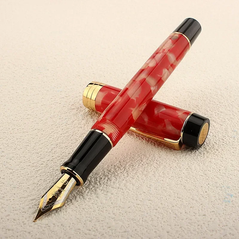 

Перьевая ручка Jinhao Century 100, красивая красная каучуковая ручка для карпа, подарочные ручки для студентов, бизнеса, офиса, письменные принадлежности