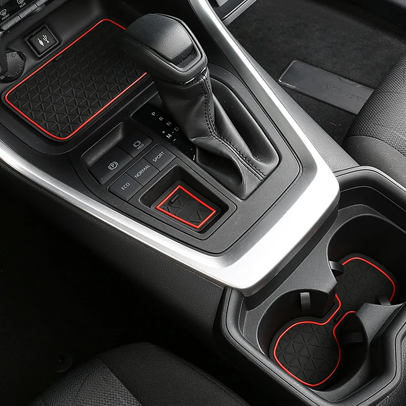 

For Toyota RAV4 XA50 2019 2020 2021 2022 2023 RAV 4 Hybrid Car Interior Non-Slip Mat Door Groove Pad Gate Slot Cup Accessories