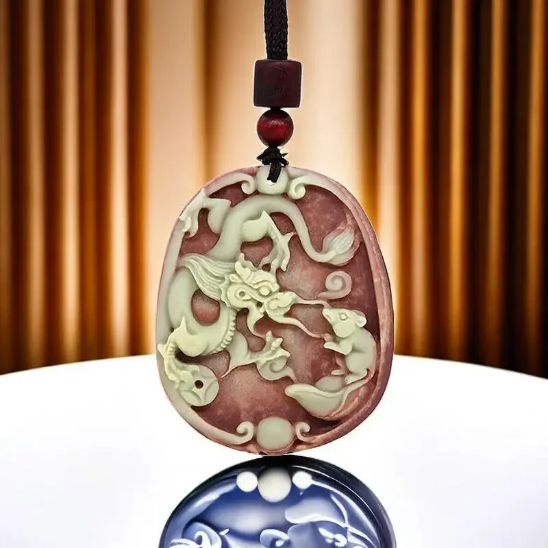 

Jade Dragon Pendant Fashion Charm Necklace Natural Necklaces Luxury Gemstone Amulets Designer Jewelry Gift Talismans