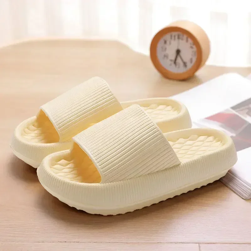 Women's Thick Platform Cloud Slippers EVA Soft Sole Pillow Slides Summer Beach Flip Flops Women Non Slip Bathroom Home Slippers 6