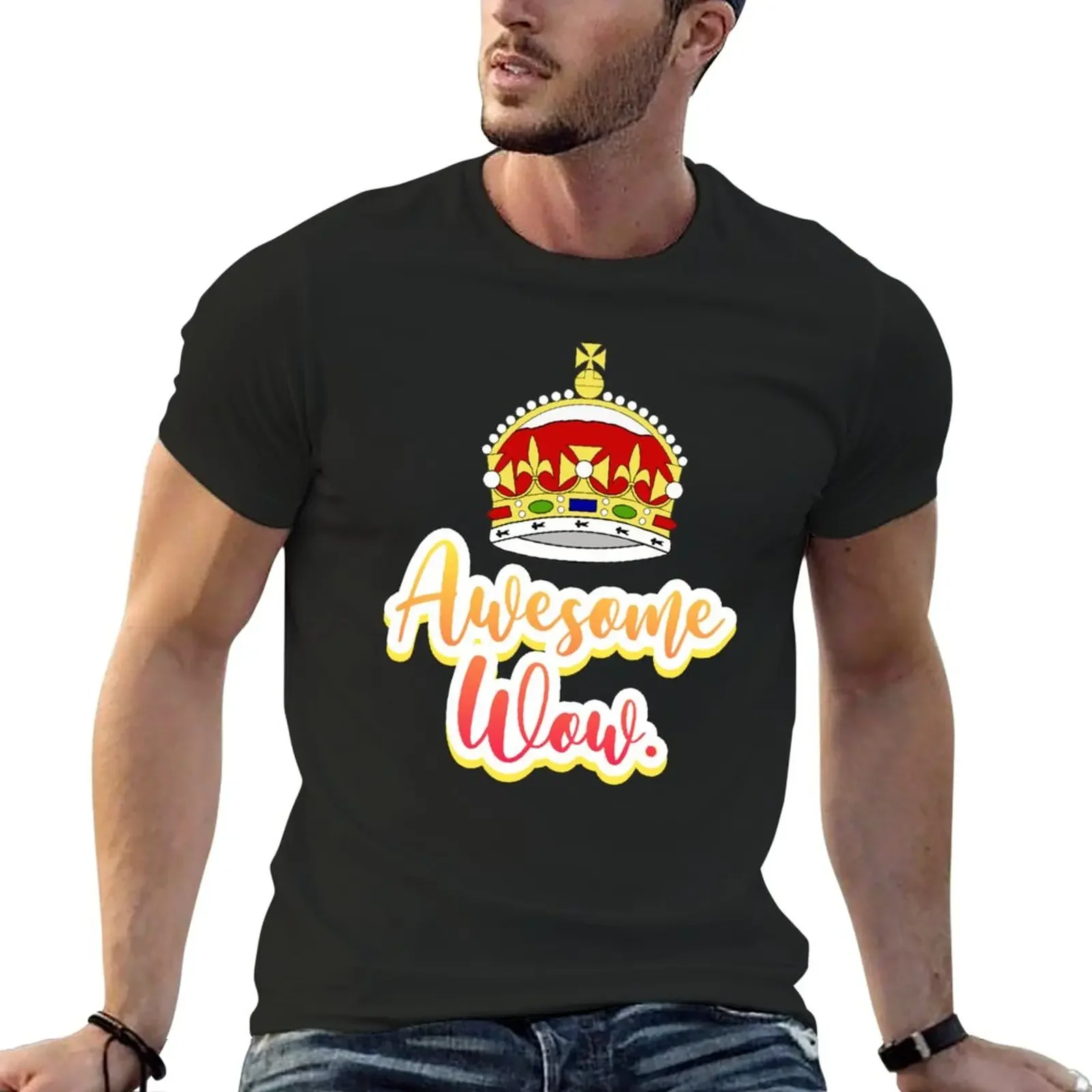 Hamilton King George Impressionante Wow Preventivo Sticker T-Shirt Summer Top Sport Fans Abbigliamento Uomo