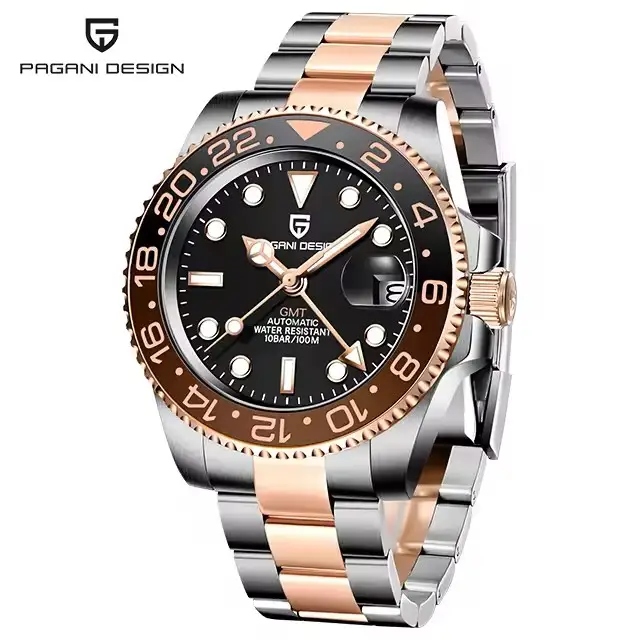 PAGANI DESIGN 40MM Men Mechanical Wristwatch Stainless Steel GMT Watch Top Brand Sapphire Glass Waterproof Automatic Watches Men - Image 10