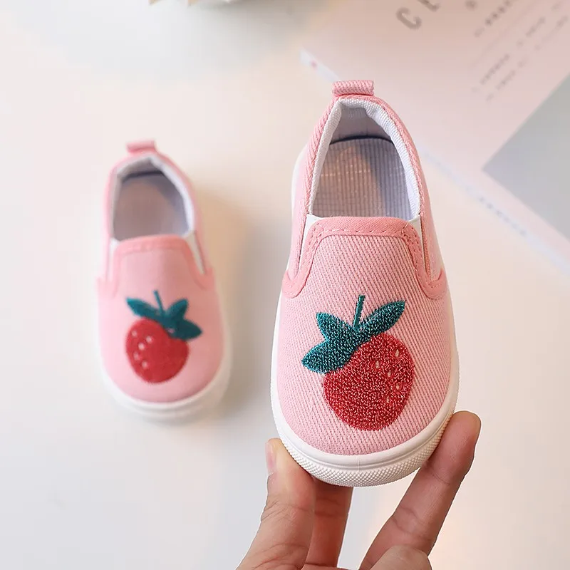 Canvas Kids Shoes Embroidered Soft Soled Indoor Shoes