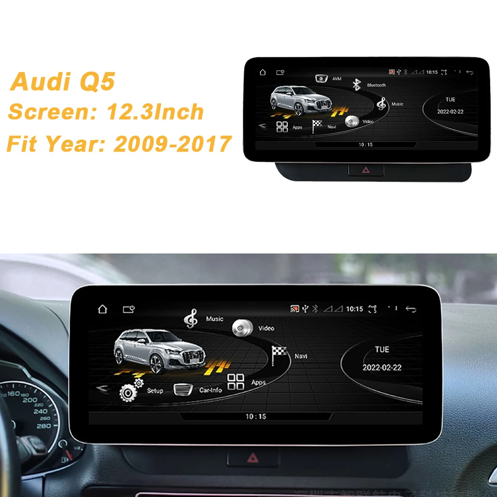 Android 11 Car Radio For Audi Q5 2009 -2017 12.3 Inch Carplay Player GPS WIFI 4G LTE Navigation Multimedia car audio video player