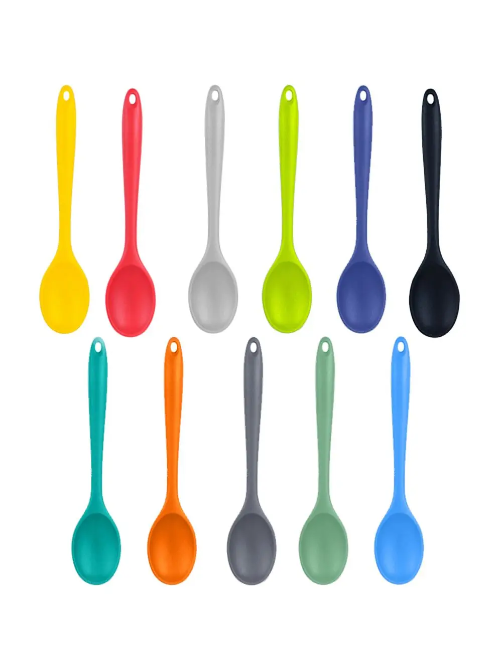 Description Picture 6 of itemFor Better Life 1Pc Soft Silicone Spoon Stirring  Long Handle Tableware Cooking Utensils Ladle Kitchen Accessories