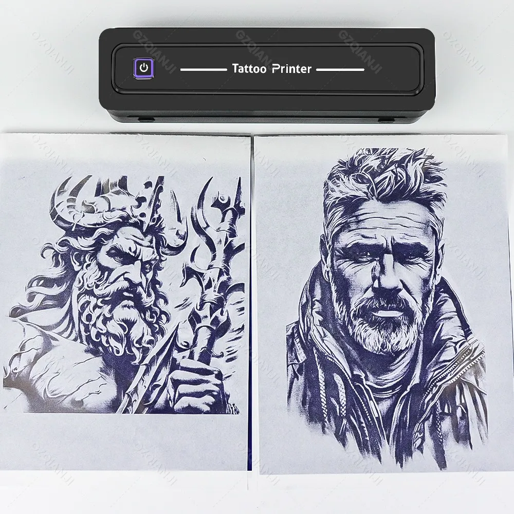 A4 Portable Tattoo Transfer Machine Stencils Device Drawing Copier Thermal Printer Wireless For beginner/Artists