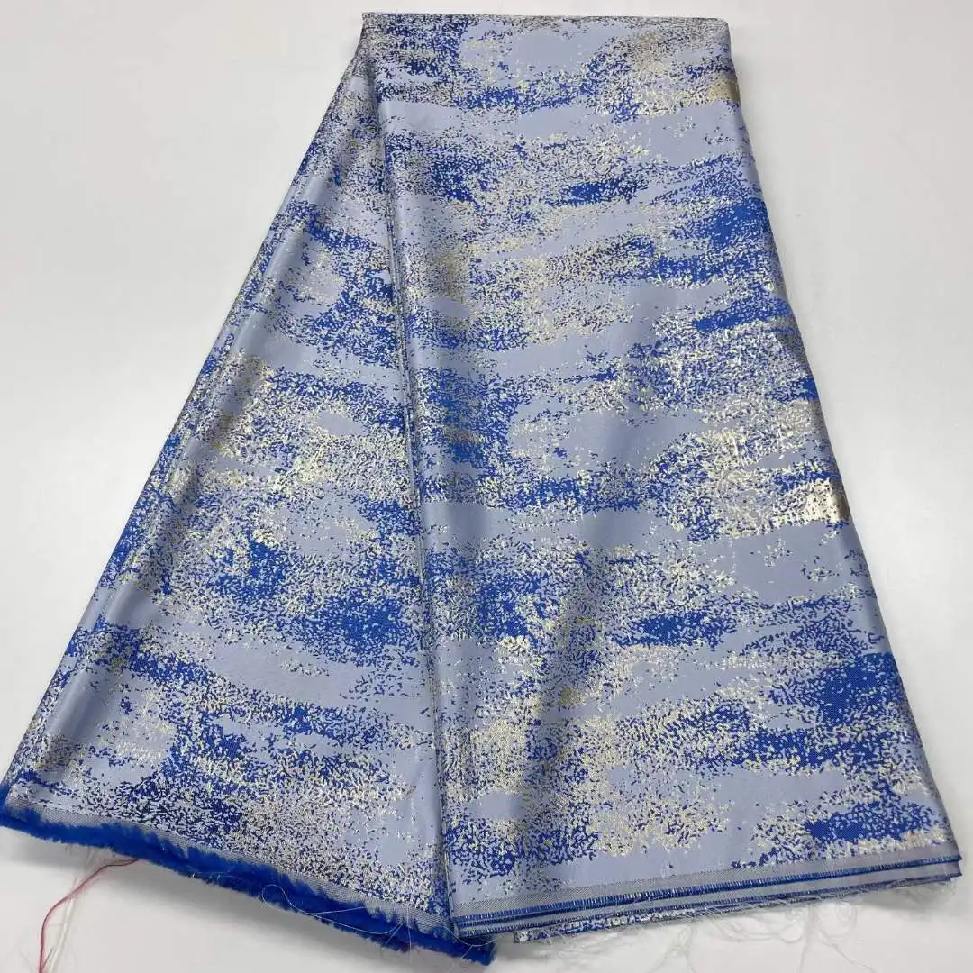 

Jacquard lace fabric Brocade 2023 Embroidery French Tulle lace African Organza lace fabric for Nigerian Wedding Dress
