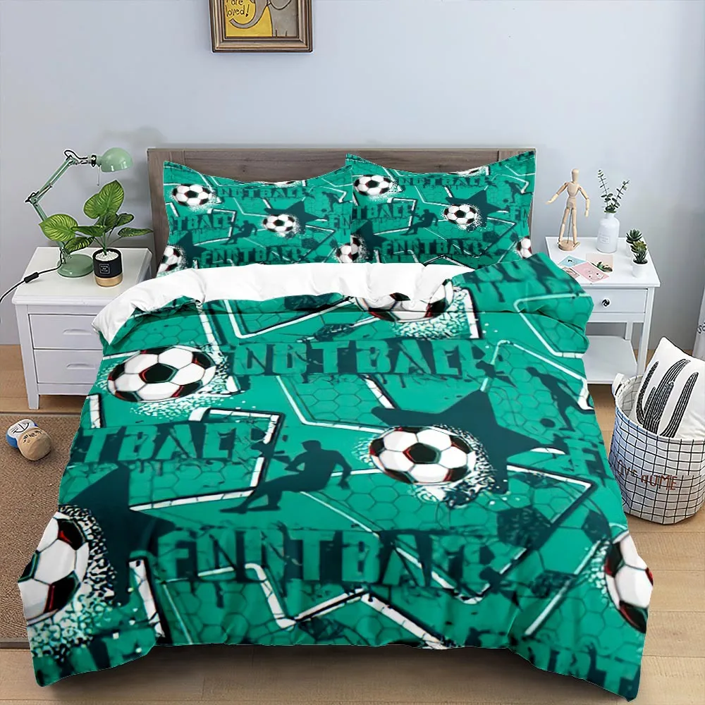 

Football Series Three -piece Set 3D Digital Printing Home Textiles in bedding