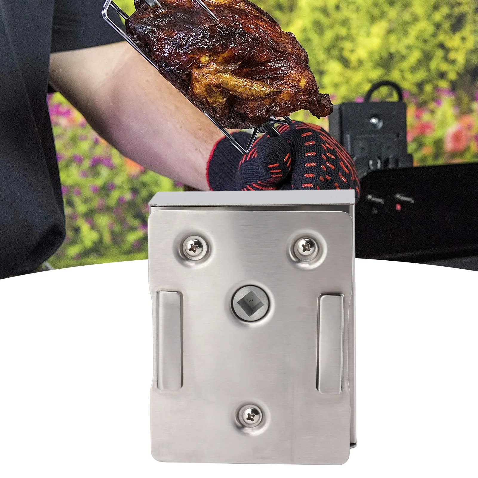 Grill Rotisserie Motor 65 To 70kgF Load Noiseless BBQ Grill Motor Universal Great Heat Insulation with USB Cable for Restaurant 4