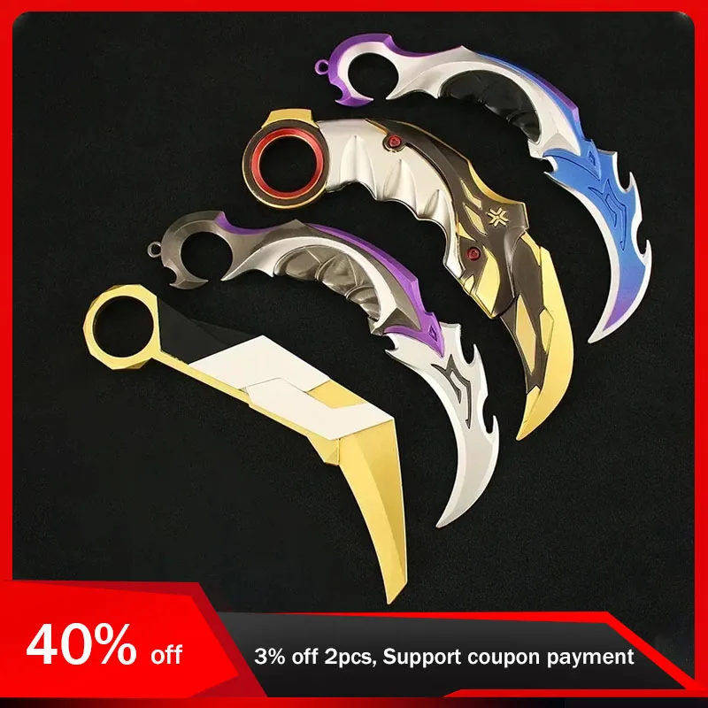 Valorant Claw Knife Katana Game Peripherals Weapon Model Cosplay Metal Props Boys Outdoor Toys Collection Ornament 16cm/6.3in
