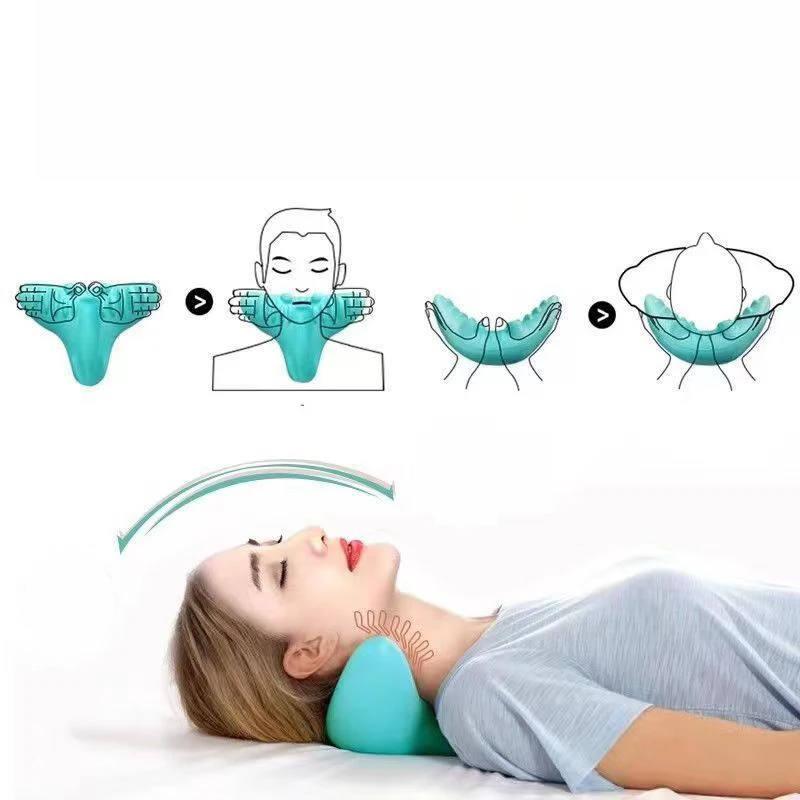 HKML Neck and Shoulder Relaxer for TMJ Pain Relief and Cervical Traction Device for Spine Alignment, Neck Stretcher Chiropractic Pillow for Neck