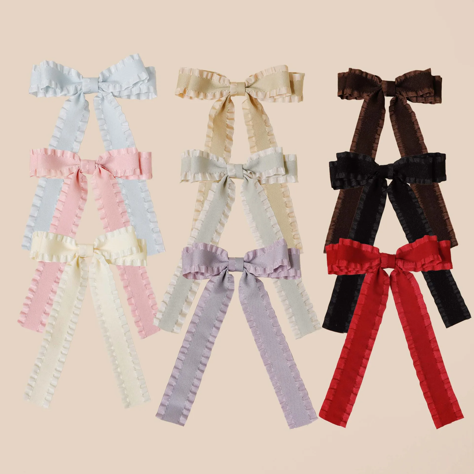 1/6 Stück Damen-Haarspangen, japanische Schleife, plissiert, Kawaii, einfach, niedlich, süß, vielseitig, hochwertiges Haar-Accessoire für Kinder – Detail 3