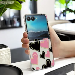 Ultra - Durable Transparent Folding Phone Case - Shockproof Hard Cover Accessory for Moto Razr Plus 2025 (Style 1)