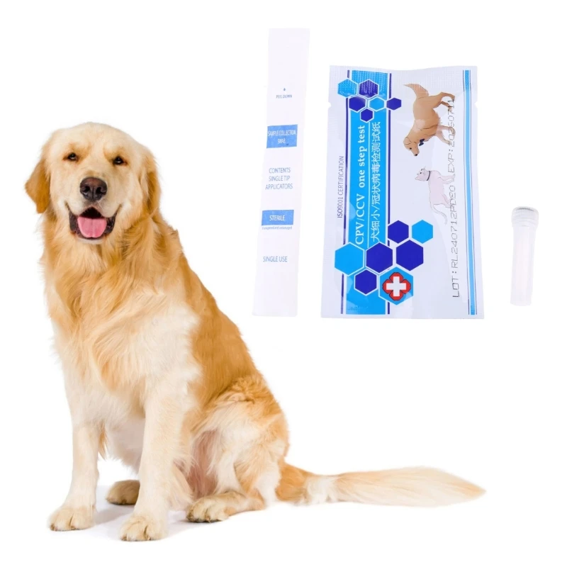 Canine Parvovirus/Canine Coronaviruses Test Dogs Cats Easy and Effective Test Pet Card for Clinic Use Convenient
