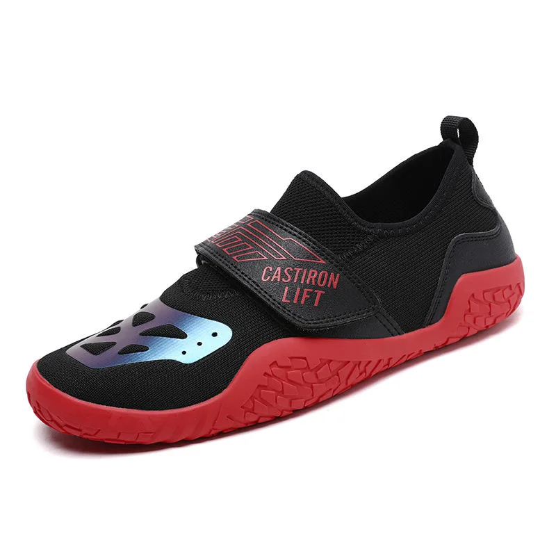 

Hot Sale Weight Lifting Shoes Men Women Soft Bottom Squat Shoes for Couples Black Red Gym Shoes Unisex Breathable Hard pull shoe