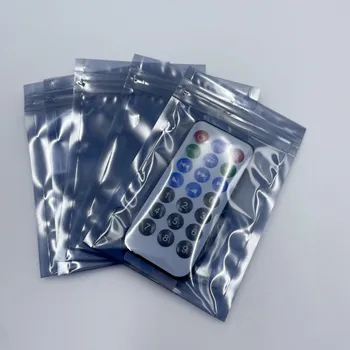 정전기 방지 알루미늄 보관 가방, 지퍼 잠금 재밀봉 가능, 정전기 방지 파우치, 전자 액세서리 패키지 가방, 100 개/로트