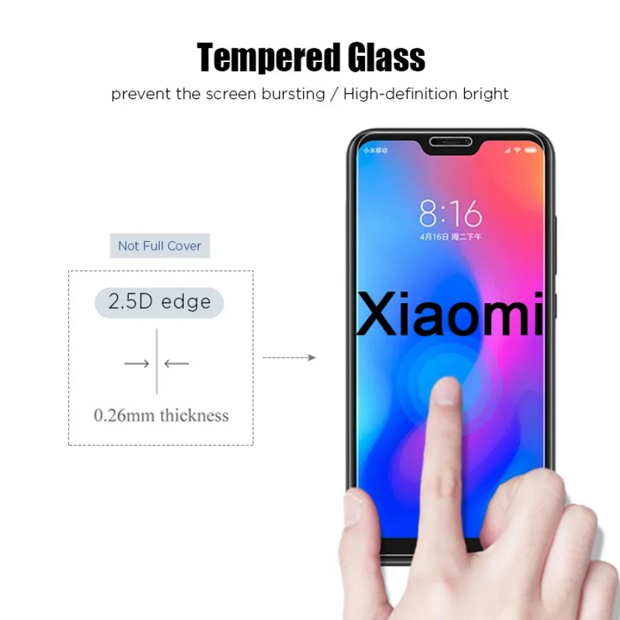 2PCS Tempered Glass For Xiaomi Mi 10T lite pro Mi9 lite 9 SE Screen Protector For Mi 6 9T 10 Lite Mi 8 Lite Pro SE AI A2 A3 lIte — view 6