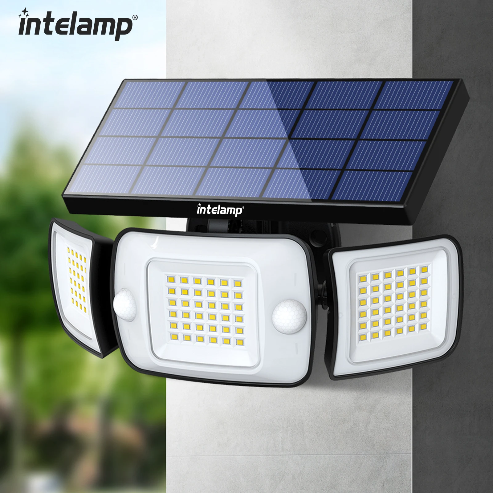 Solar Lights Outdoor with Motion Sensor Super Bright Wall Lamp Waterproof Street Light for Garden Yard Path Garage Stairs Porch