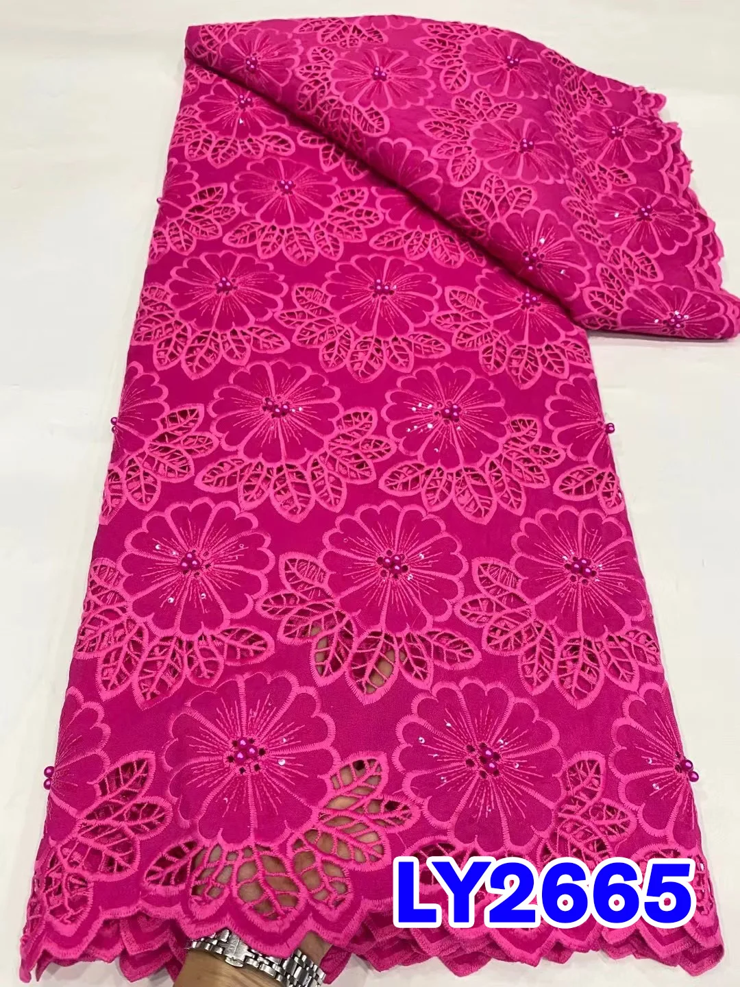 

French Latest Multicolor Guipure Cord lace Fabric Sewing High Quality Fashionable African dress Laces Nigerian Wedding PL2665-2