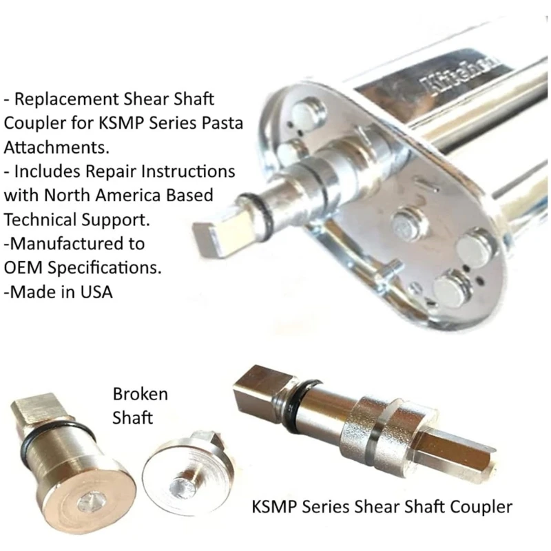 N0PF Drive Shear Shaft Fit for KitchenAid Pasta Attachments KSMP Series KSMPCA KSMPRA