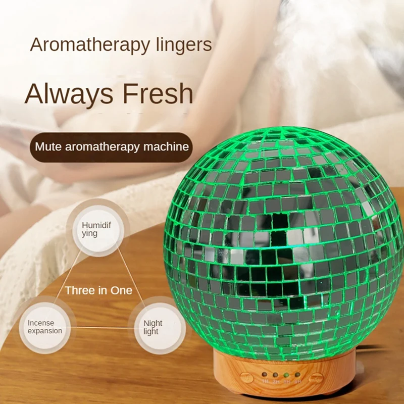 Disco Diffuser for Emit 7 Types of Light Disco Ball Aromatherapy Spinning  Scented Delight 90ml Rotatable Aromatherapy Humidifier - AliExpress