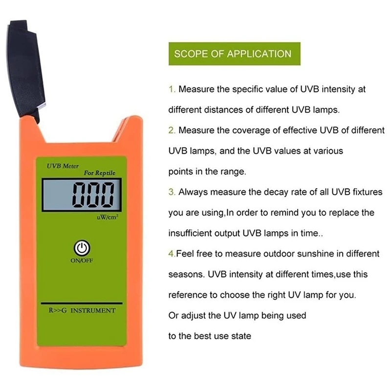 0-1999Uw/Cm2 UVB Meter UV Illuminometer for Reptile
