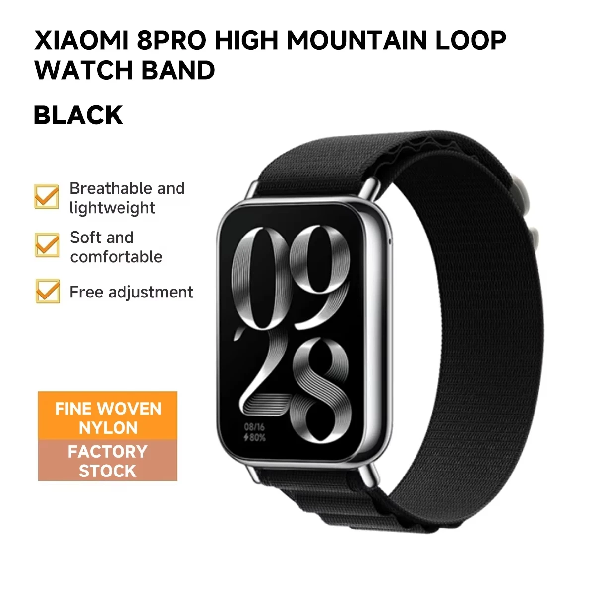 Nylon Loop Sport Strap, Breathable Elastic Alpine Wristband Bracelet
