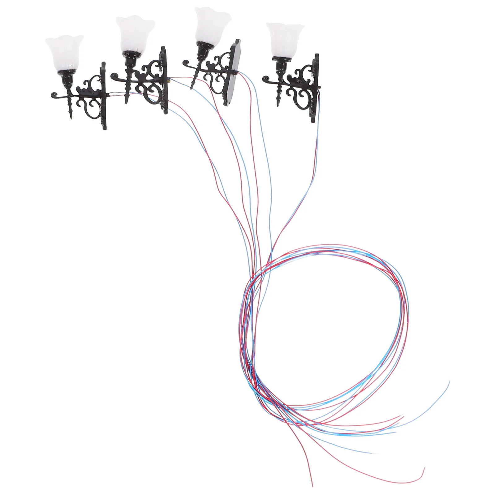 

Simulated Miniature Wall Lamp LED Simulation Mini Street Light Toy Dollhouse Furniture Model Sand Table Decorations