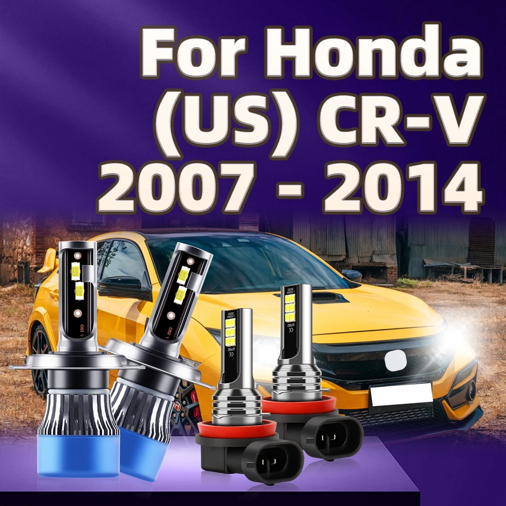 

38000LM LED H11 H4 Car Headlight Bulbs 6000K Fog Light For Honda (US) CR-V 2007 2008 2009 2010 2011 2012 2013 2014