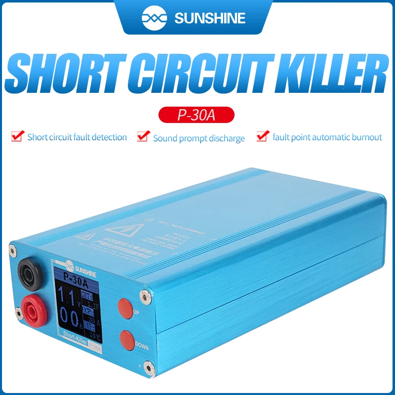 Sunshine P30A Short Killer (30A) - Short Circuit Fault Detector and Repair Tool for Mobile Phones and Computers,PCB Circuit