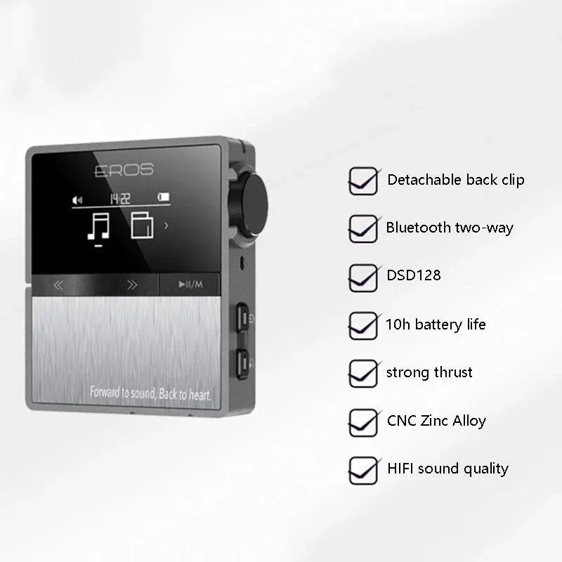 

2023 Mini Lossless Music Player Bluetooth Sports DSD Decoding HIFI Music Player Fever-grade Mini Walkman Long Battery Life MP3