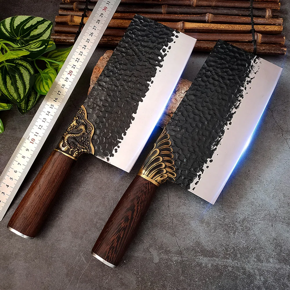 

Chinese Professional Chef Stainless Steel Blade Knife Fish Meat Vegetables Cutlery Cooking Slicing Chopping Kitchen Utensils