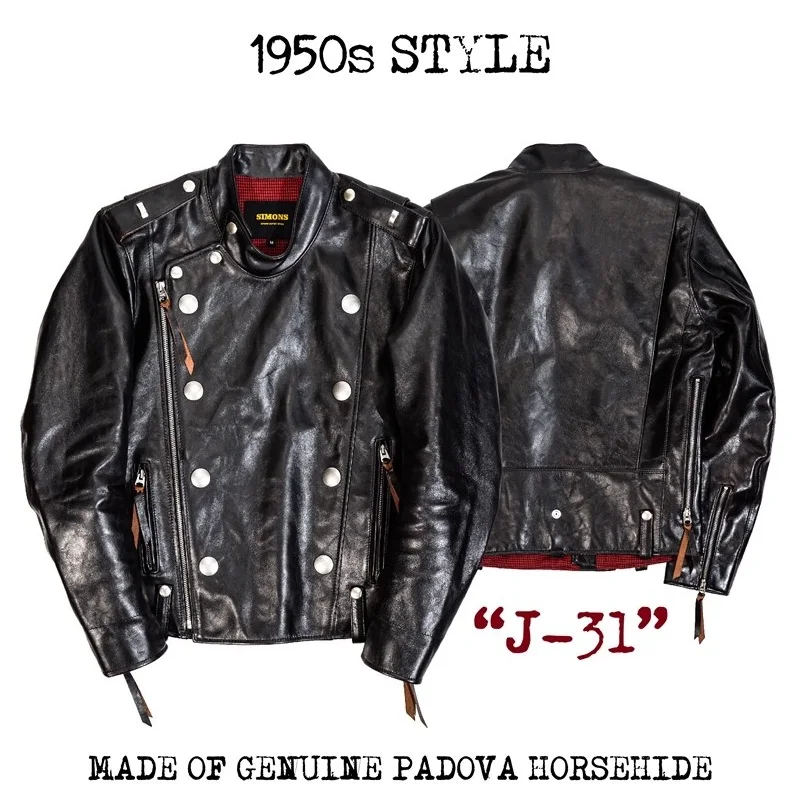 YR!Best.Top Brand Japanese real leather jacket.Classic Moto Rider