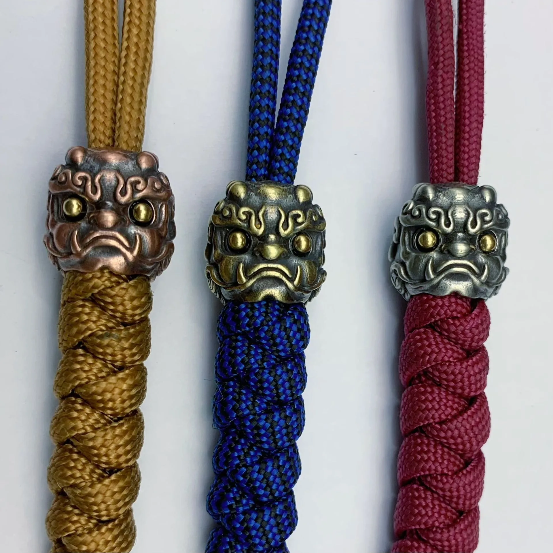 brave troops Brass Knife Beads Outdoor EDC Umbrella Rope Pendants DIY Paracord Bracelets Accessories Lanyard Hangings