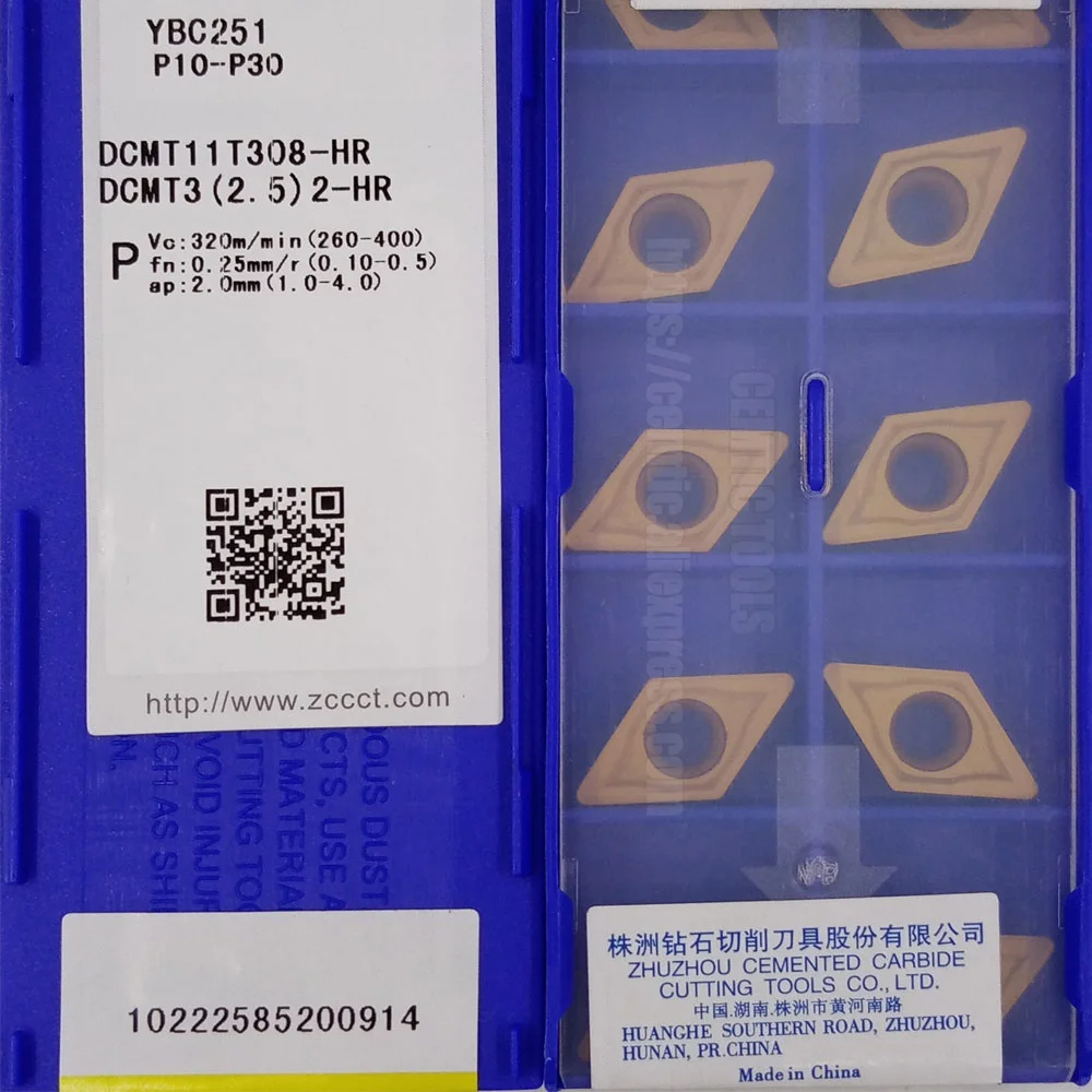 

ZCC Cutting Tools Turning Tools Inserts DCMT11T308-HR YBC251