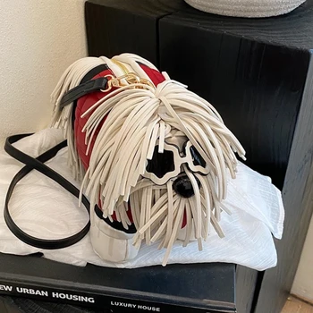 Unique Designer Purse and Handbags for Women Leather Shoulder Bag High Quality 3D Dog Shape Wedding Evening Clutch Bag Party Bag