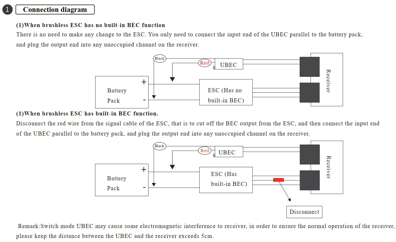 ZTW Verbesserte UBEC 8A G2 Peak 15A 2-8S Einstellbare Ausgangsspannung 5V/6V/7,4V/8,4V Externe BEC RC Modell Teile Zubehör – Detail 1