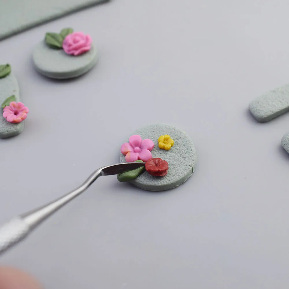 Polymer Clay Tools for DIY Clay Earring Mini Flower Texture Carving Modeling Hook Dotting Pen Pottery Ceramic Sculpture Hobby