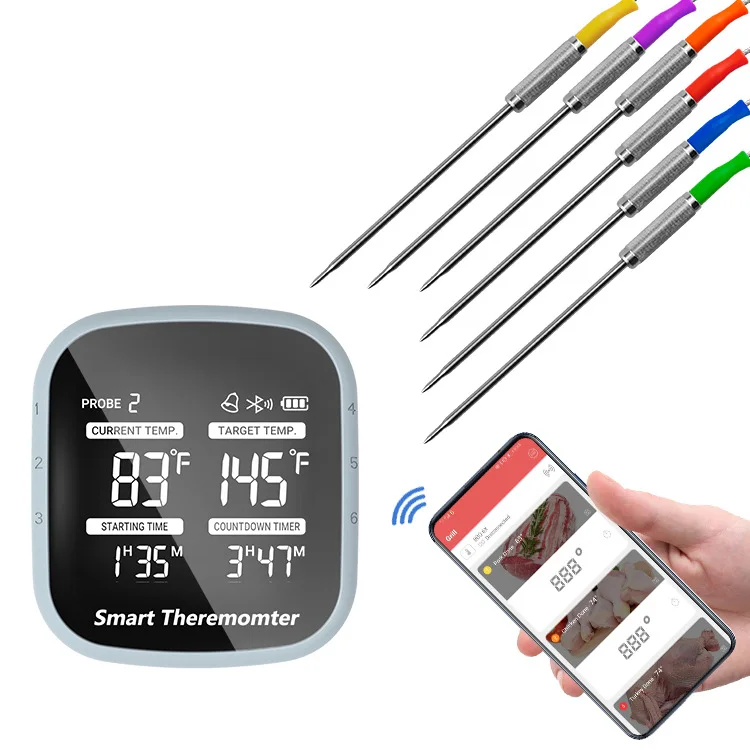 Tuya Digital Bluetooth Smart Bbq Thermometer Lcd Screen Kitchen Cooking  Food Meat Thermometer Water Milk Oil temperature meter - AliExpress