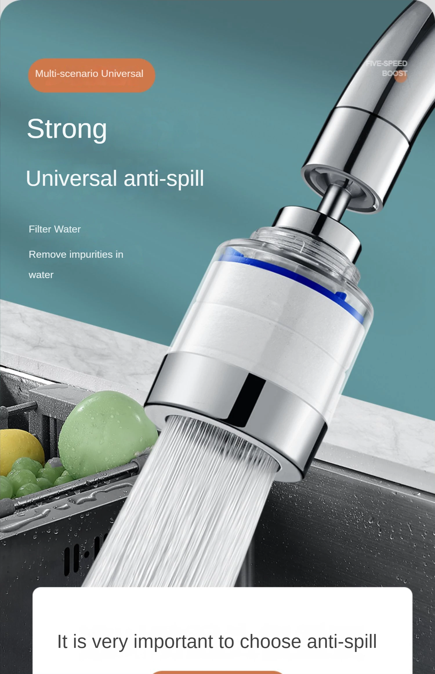 Description Picture 5 of itemWater Filter for Sink Universal Faucet Mount Water Filtration System for Tap Water Purifier Reduces Chlorine Bad Taste, 99% Lead